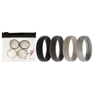 Silicone Wedding 6mm Smooth Ring by ROQ for Men - 12 mm Ring